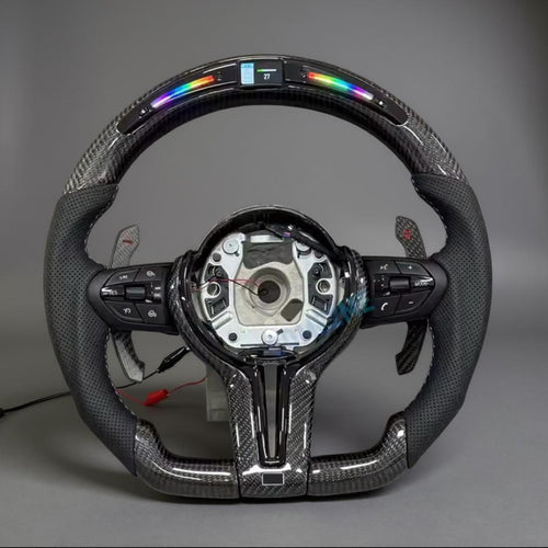 Volant BMW M Performance LED Carbone & Alcantara – Plateforme M3 / M5 / M6